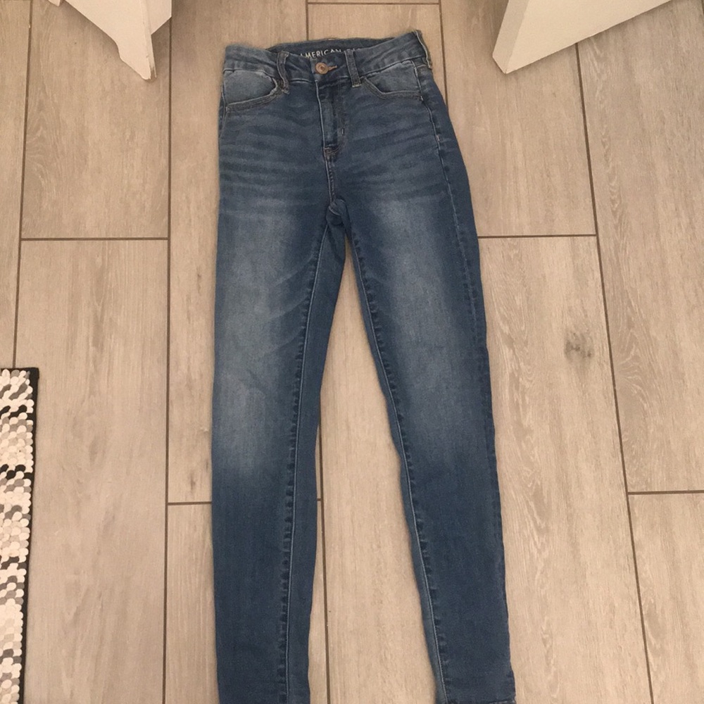 American Eagle super stretchy dark jeans size 0